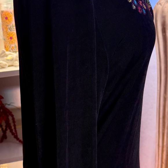 Amanda Paris London New York Embroidered Blouse SZ M 3/4 Sleeve Gothboho - Picture 3 of 6